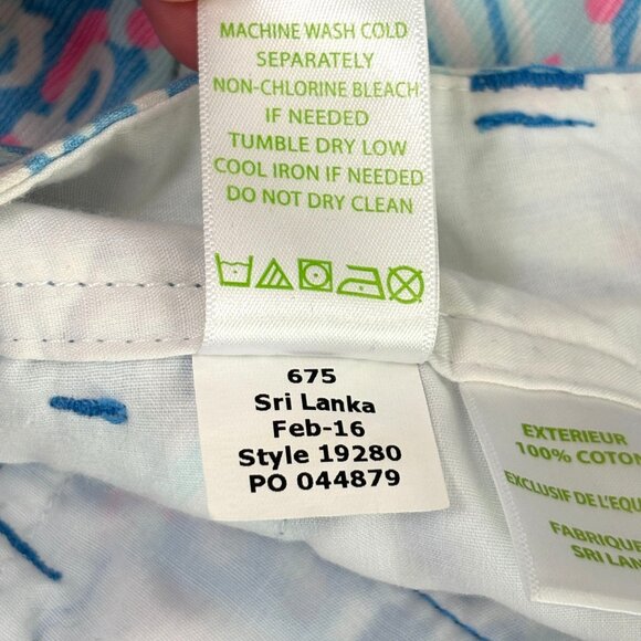 Lilly Pulitzer The Callahan Short Size 6 Blue Pink Into The Deep Colorful - Picture 6 of 10